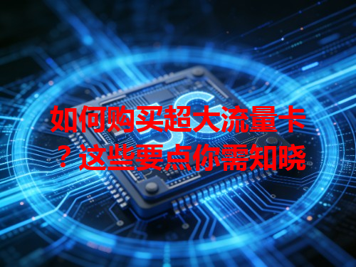 如何购买超大流量卡？这些要点你需知晓