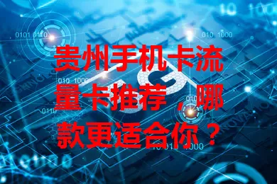 贵州手机卡流量卡推荐，哪款更适合你？