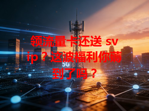 领流量卡还送 svip？这波福利你薅到了吗？