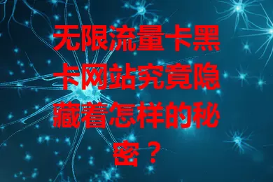 无限流量卡黑卡网站究竟隐藏着怎样的秘密？