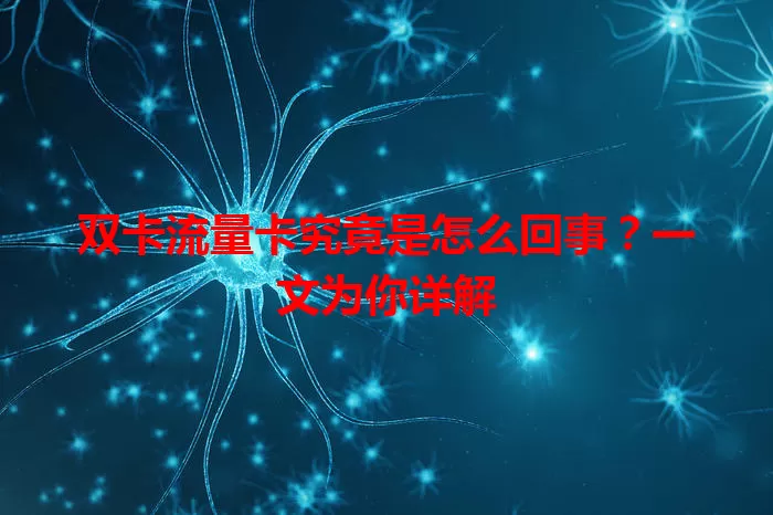 双卡流量卡究竟是怎么回事？一文为你详解