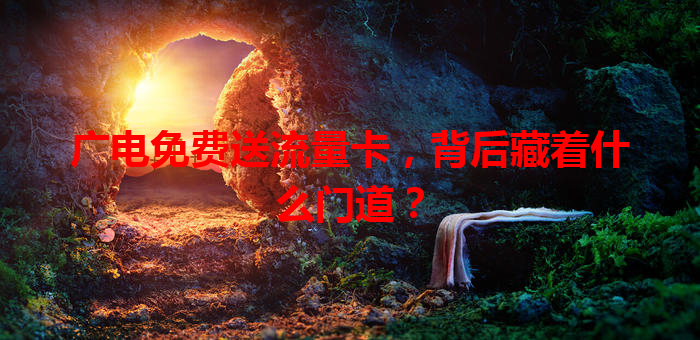 广电免费送流量卡，背后藏着什么门道？