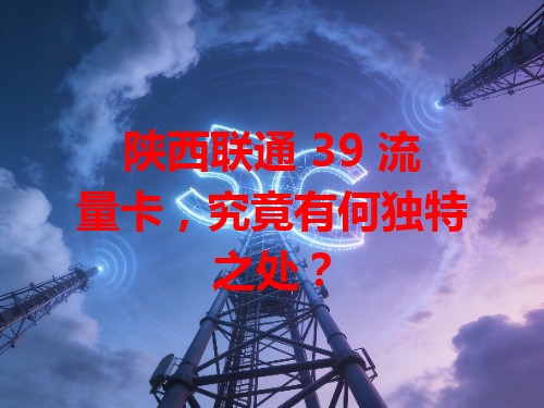陕西联通 39 流量卡，究竟有何独特之处？