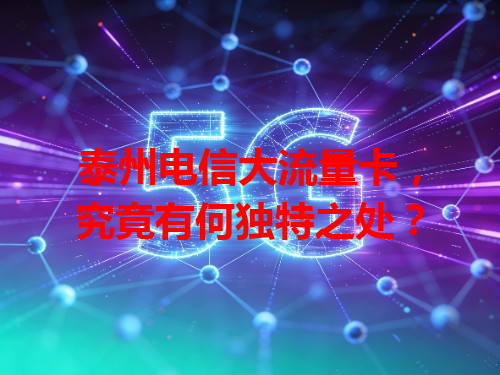 泰州电信大流量卡，究竟有何独特之处？