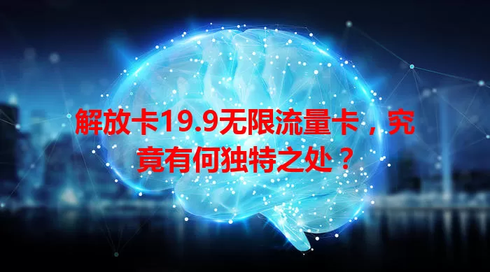 解放卡19.9无限流量卡，究竟有何独特之处？