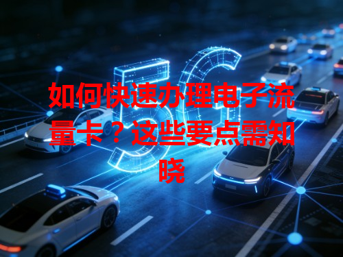 如何快速办理电子流量卡？这些要点需知晓