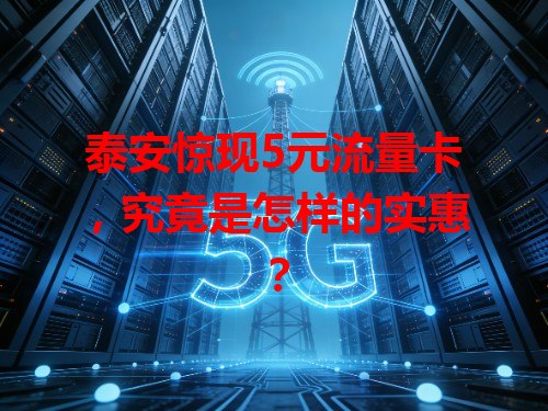 泰安惊现5元流量卡，究竟是怎样的实惠？