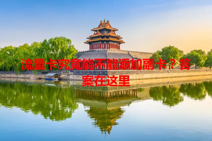 流量卡究竟能不能添加副卡？答案在这里