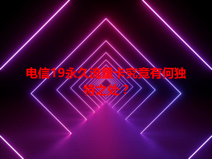 电信19永久流量卡究竟有何独特之处？