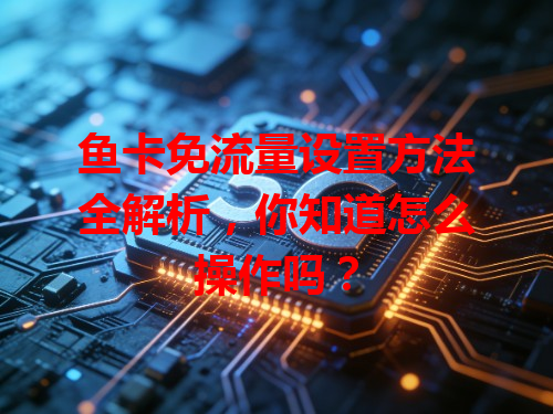 鱼卡免流量设置方法全解析，你知道怎么操作吗？