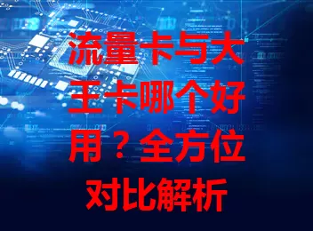 流量卡与大王卡哪个好用？全方位对比解析
