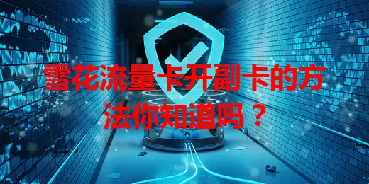 雪花流量卡开副卡的方法你知道吗？