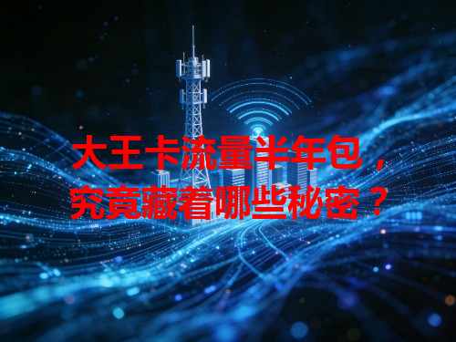 大王卡流量半年包，究竟藏着哪些秘密？