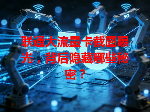联通大流量卡截图曝光，背后隐藏哪些秘密？