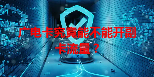 广电卡究竟能不能开副卡流量？