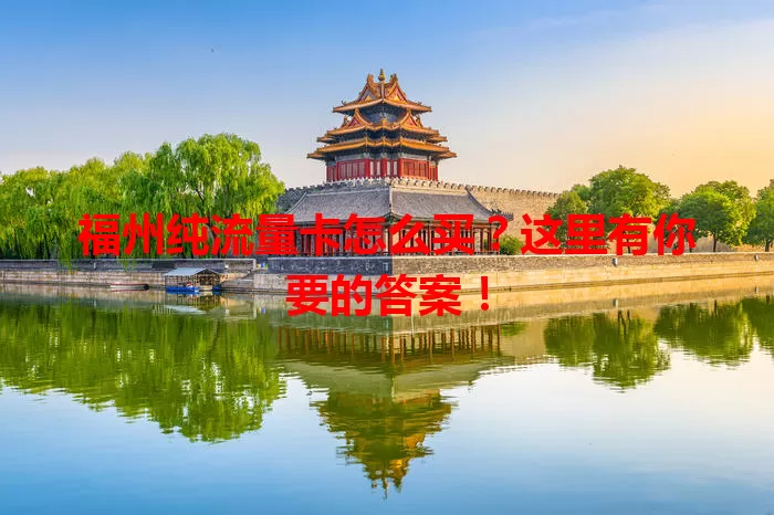 福州纯流量卡怎么买？这里有你要的答案！