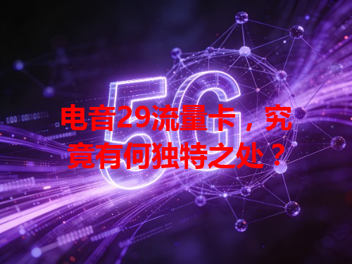 电音29流量卡，究竟有何独特之处？