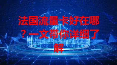 法国流量卡好在哪？一文带你详细了解