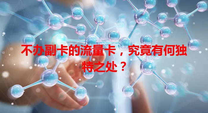不办副卡的流量卡，究竟有何独特之处？