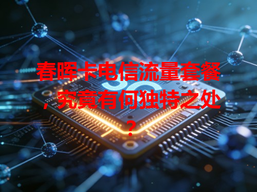 春晖卡电信流量套餐，究竟有何独特之处？