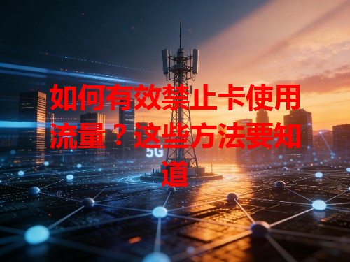 如何有效禁止卡使用流量？这些方法要知道