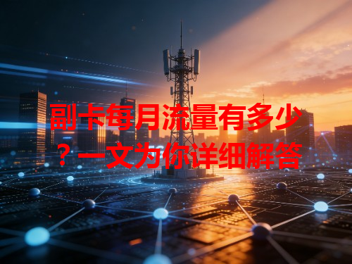 副卡每月流量有多少？一文为你详细解答