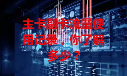 主卡副卡流量使用记录，你了解多少？