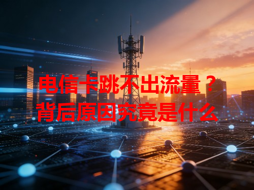 电信卡跳不出流量？背后原因究竟是什么