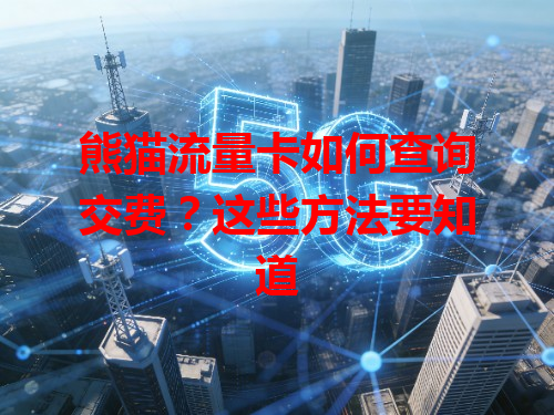 熊猫流量卡如何查询交费？这些方法要知道
