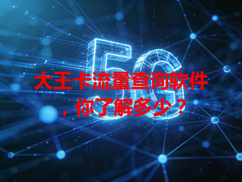 大王卡流量查询软件，你了解多少？