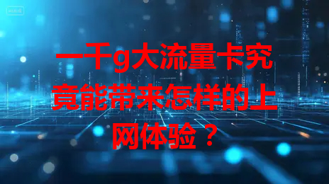 一千g大流量卡究竟能带来怎样的上网体验？