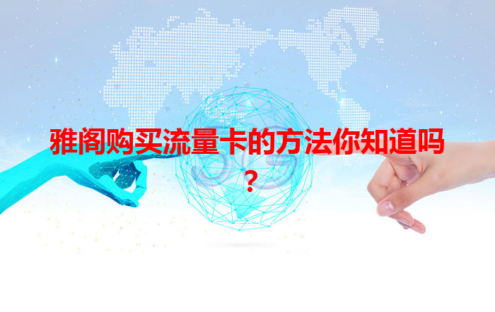 雅阁购买流量卡的方法你知道吗？