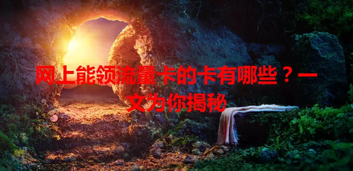 网上能领流量卡的卡有哪些？一文为你揭秘
