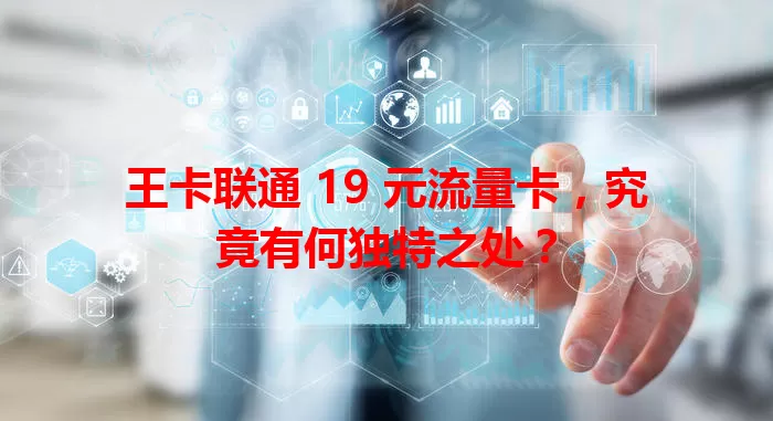 王卡联通 19 元流量卡，究竟有何独特之处？