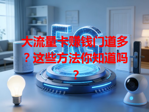 大流量卡赚钱门道多？这些方法你知道吗？