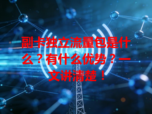 副卡独立流量包是什么？有什么优势？一文讲清楚！