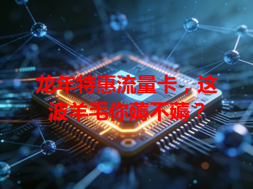 龙年特惠流量卡，这波羊毛你薅不薅？