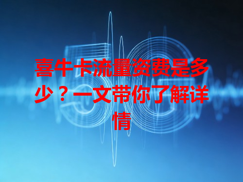 喜牛卡流量资费是多少？一文带你了解详情