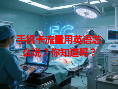 手机卡流量用英语怎么说？你知道吗？