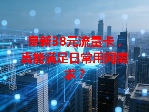 阜新38元流量卡，真能满足日常用网需求？
