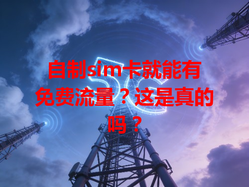 自制sim卡就能有免费流量？这是真的吗？