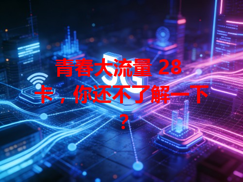 青春大流量 28 卡，你还不了解一下？