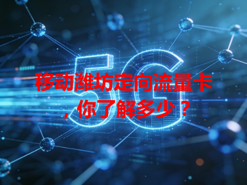 移动潍坊定向流量卡，你了解多少？