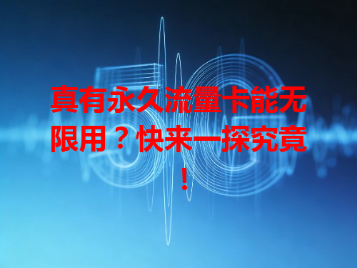 真有永久流量卡能无限用？快来一探究竟！