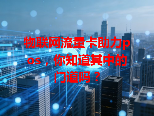 物联网流量卡助力pos，你知道其中的门道吗？
