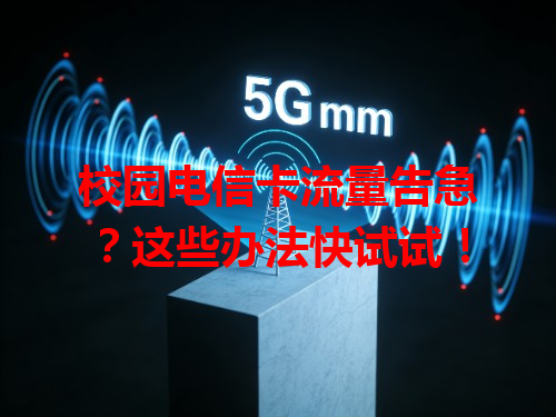 校园电信卡流量告急？这些办法快试试！