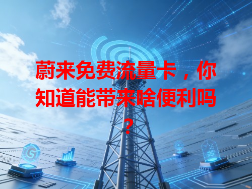 蔚来免费流量卡，你知道能带来啥便利吗？
