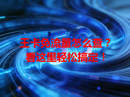 王卡免流量怎么查？看这里轻松搞定！