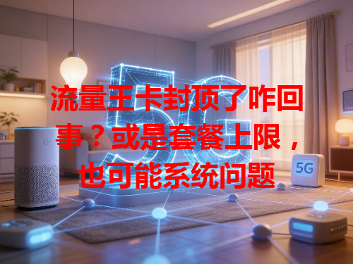 流量王卡封顶了咋回事？或是套餐上限，也可能系统问题