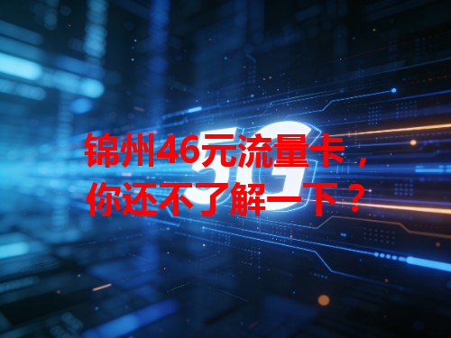 锦州46元流量卡，你还不了解一下？